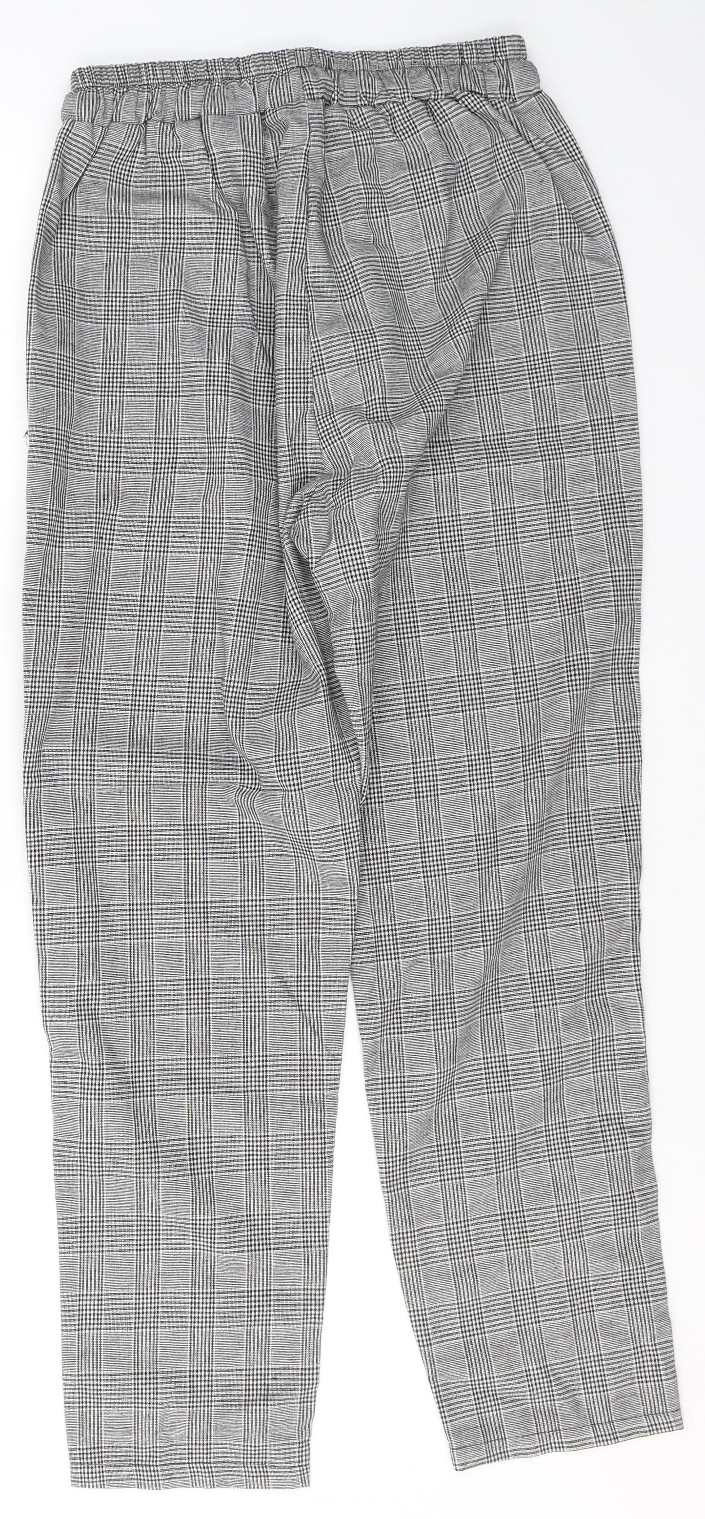 Womens UK Size M Preworn Regular Fit  Black Trousers