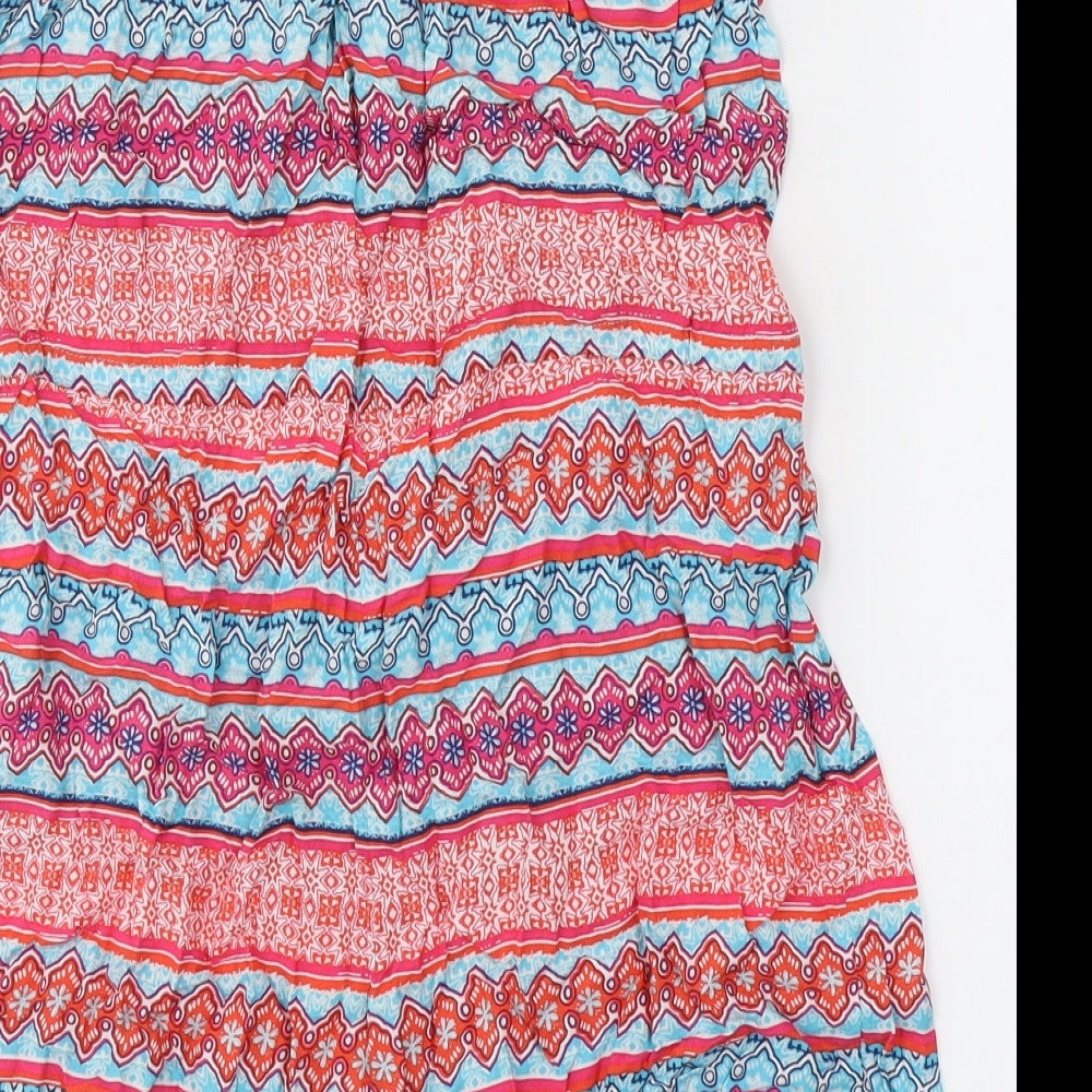 Dunnes Stores Womens Multicoloured Geometric Viscose Playsuit One-Piece Size S L3 in Pullover