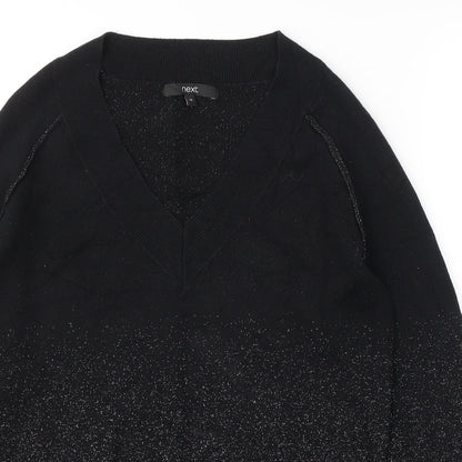 Womens UK Size 10 NEXT Black Basic T-Shirt