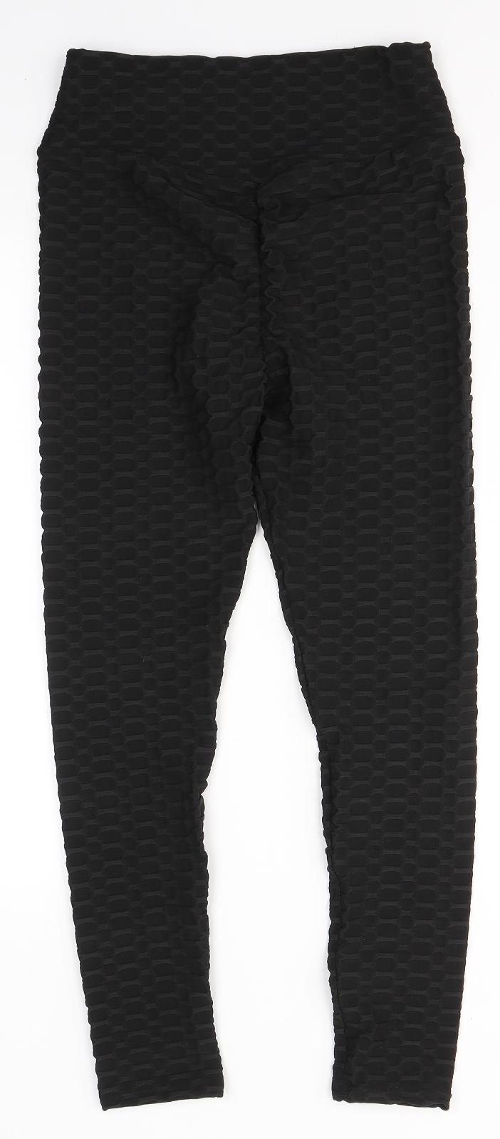 Womens UK Size L Preworn  Jegging Black Leggings