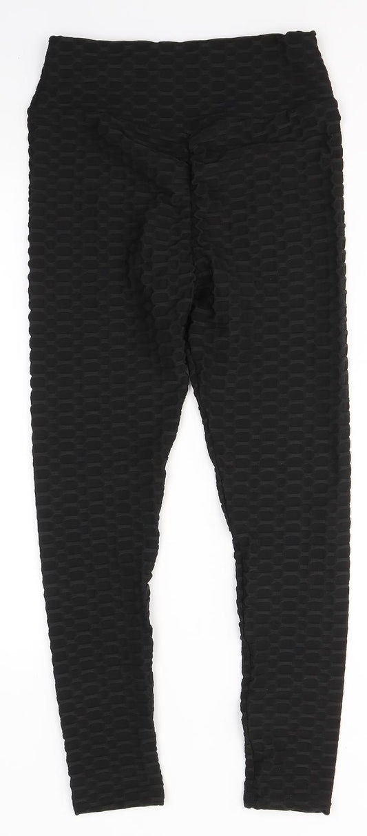 Womens UK Size L Preworn  Jegging Black Leggings