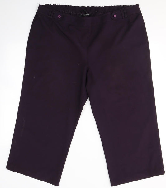 essence Womens Purple  Polyester Trousers  Size 26 L23 in Regular