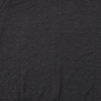 Henbury Mens Grey V-Neck  Cotton Pullover Jumper Size XL