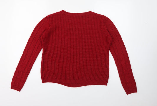 Womens UK Size 10 Select Red Pullover Jumper