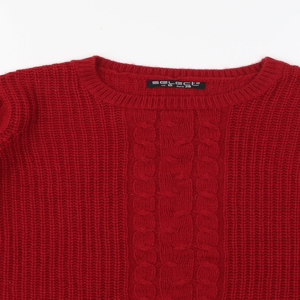 Womens UK Size 10 Select Red Pullover Jumper
