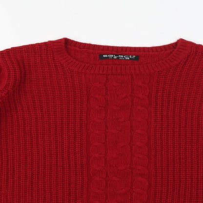 Womens UK Size 10 Select Red Pullover Jumper