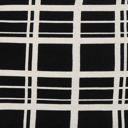 George Womens Black Round Neck Plaid Acrylic Pullover Jumper Size 14