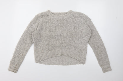 Womens UK Size 12 New Look Grey Pullover Jumper