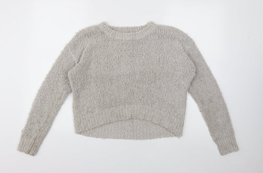 Womens UK Size 12 New Look Grey Pullover Jumper