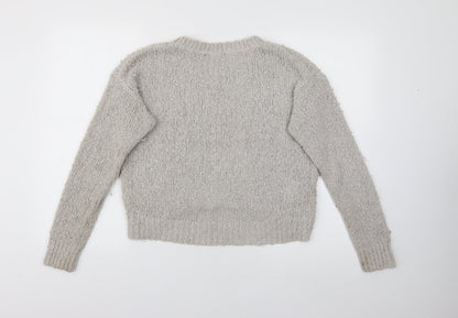 Womens UK Size 12 New Look Grey Pullover Jumper