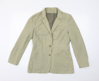 Womens UK Size 12 Preworn Regular Green Blazer