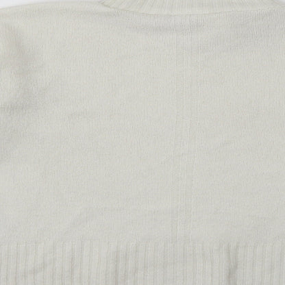 Topshop Womens White High Neck  Acrylic Pullover Jumper Size S