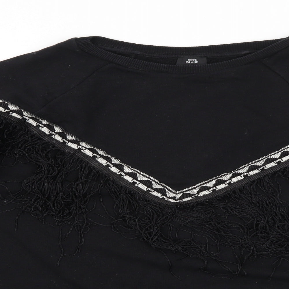 Womens UK Size S River Island Black Pullover Jumper