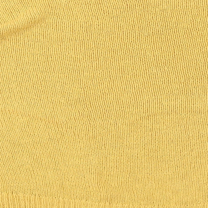 Gallery Womens Yellow Round Neck  Cotton Pullover Jumper Size L