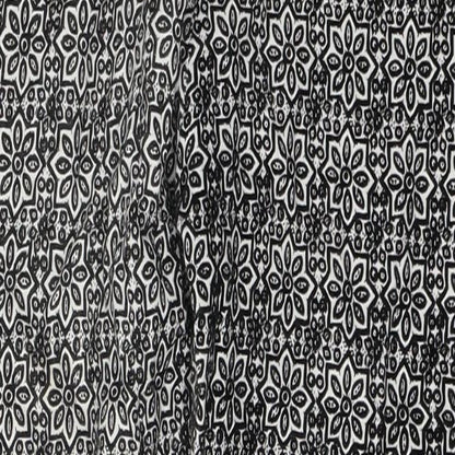 Topshop Womens Black Geometric Viscose Trousers  Size 8 L26 in Regular Zip