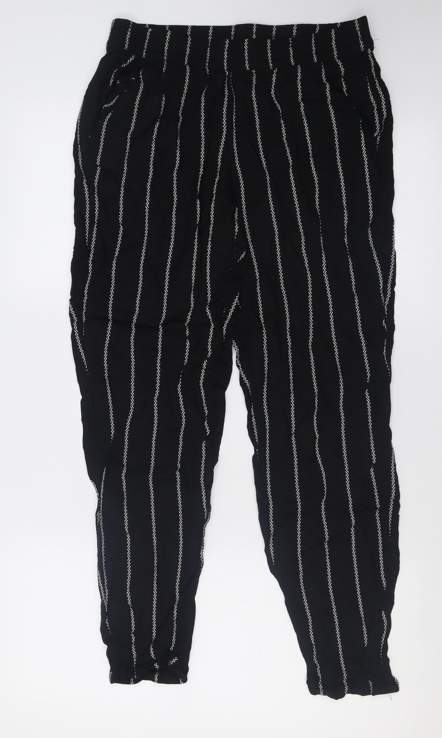 Womens UK Size 10 H&M Regular Fit  Black Trousers