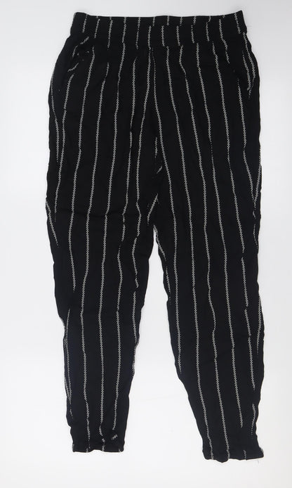 Womens UK Size 10 H&M Regular Fit  Black Trousers