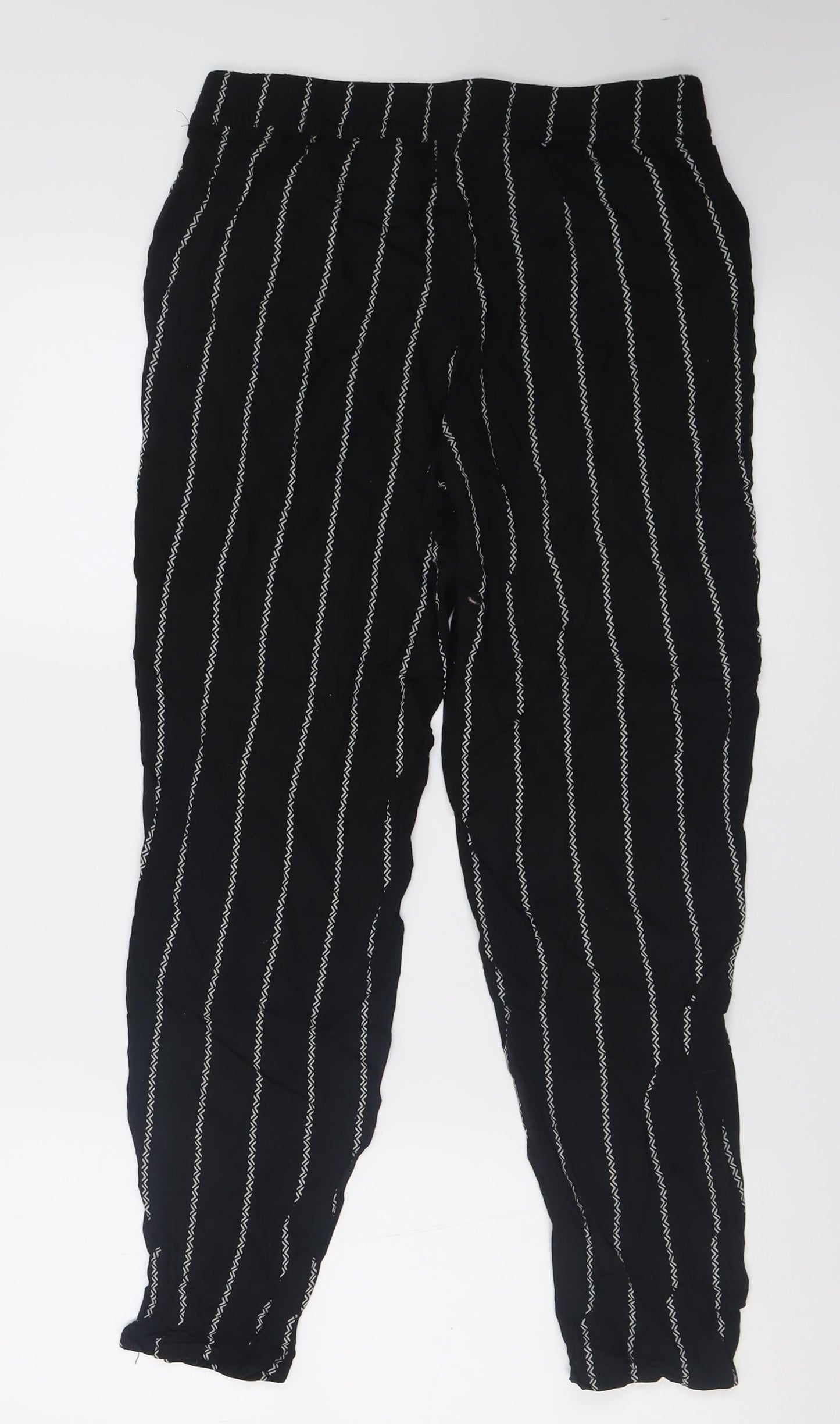 Womens UK Size 10 H&M Regular Fit  Black Trousers