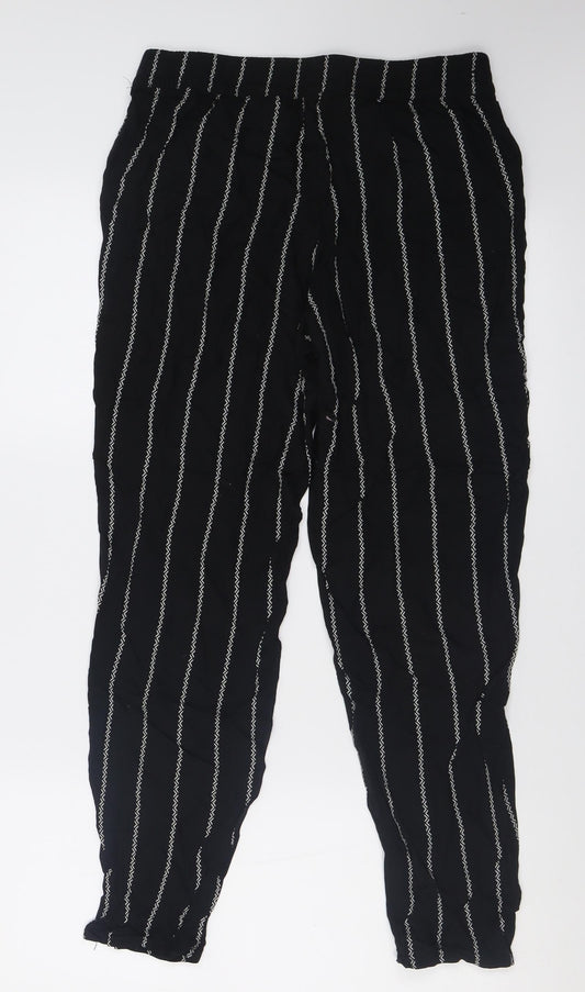 Womens UK Size 10 H&M Regular Fit  Black Trousers