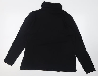 Tchibo Womens Black  Cotton Pullover Sweatshirt Size 16  Pullover