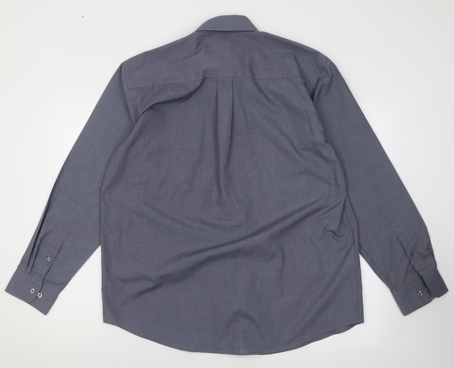 Mens UK Size L M2M Grey  Button-Up Long Sleeve Casual Shirt