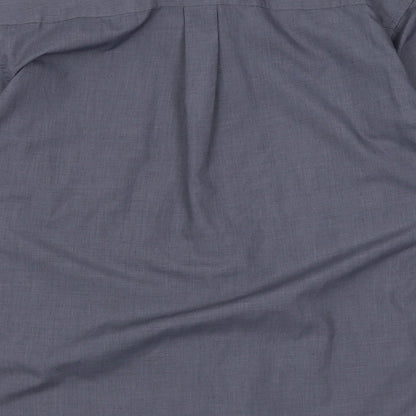 Mens UK Size L M2M Grey  Button-Up Long Sleeve Casual Shirt