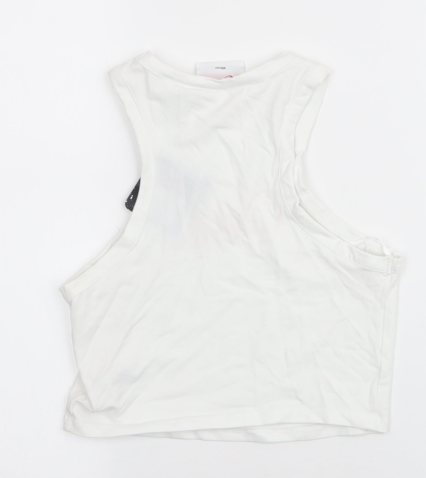 Womens UK Size XS Disney White Cropped Tank