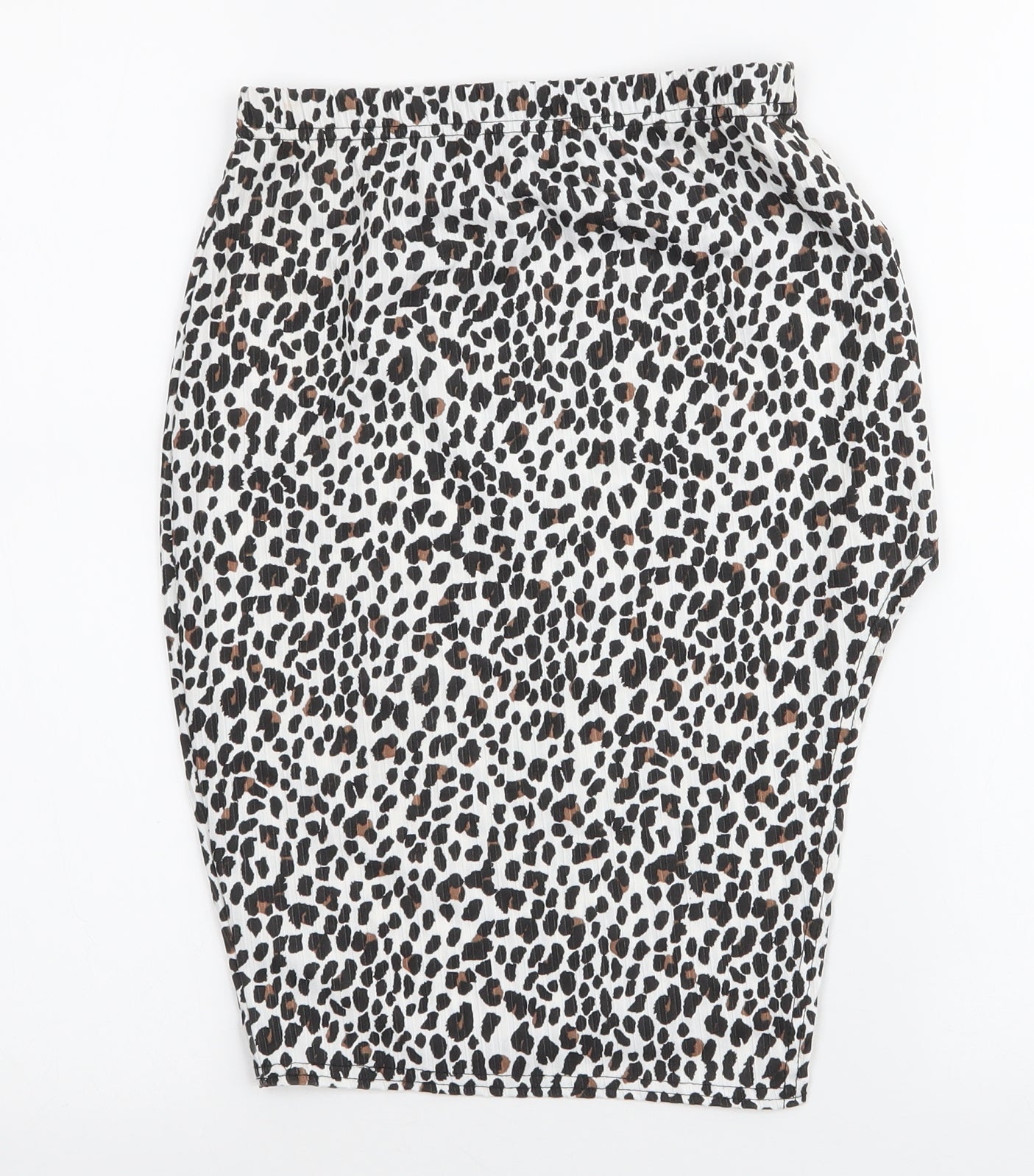 PRETTYLITTLETHING Womens Multicoloured Animal Print Polyester Mini Skirt Size 8