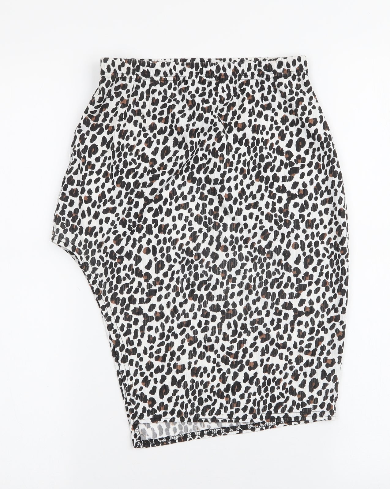 PRETTYLITTLETHING Womens Multicoloured Animal Print Polyester Mini Skirt Size 8