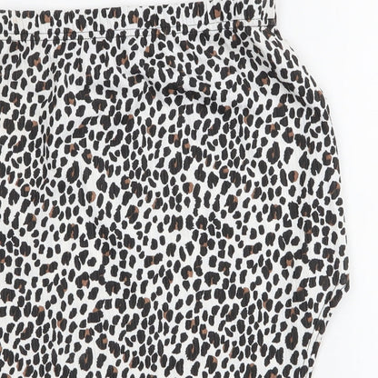 PRETTYLITTLETHING Womens Multicoloured Animal Print Polyester Mini Skirt Size 8