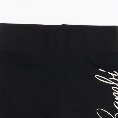 Disney Womens Black  Cotton Biker Shorts Size XS L6 in Regular Pull On - Bambi