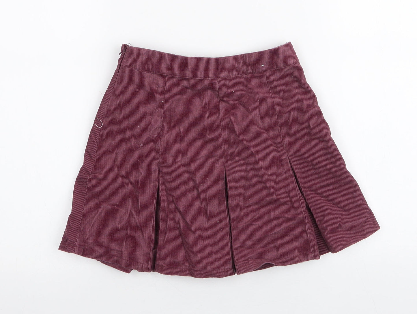 NEXT Girls Purple  Cotton A-Line Skirt Size 4 Years  Regular Zip
