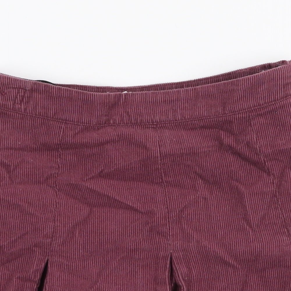 NEXT Girls Purple  Cotton A-Line Skirt Size 4 Years  Regular Zip
