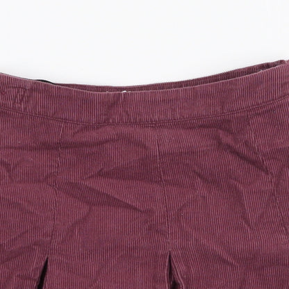 NEXT Girls Purple  Cotton A-Line Skirt Size 4 Years  Regular Zip