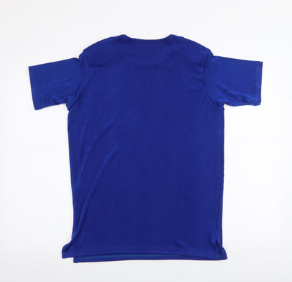 Womens UK Size S Preworn Blue Basic T-Shirt