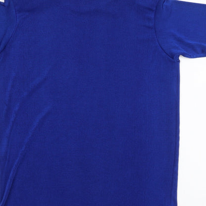 Womens UK Size S Preworn Blue Basic T-Shirt