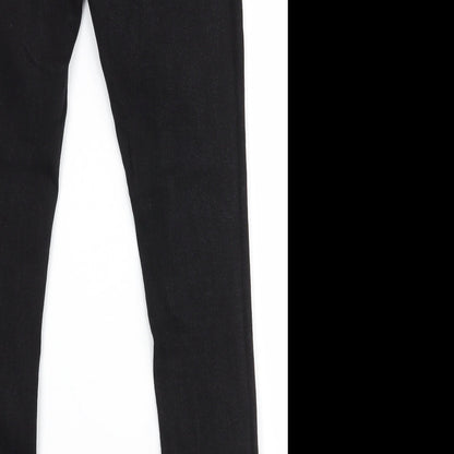 Denim & Co. Womens Black  Cotton Skinny Jeans Size 10 L29 in Slim Zip