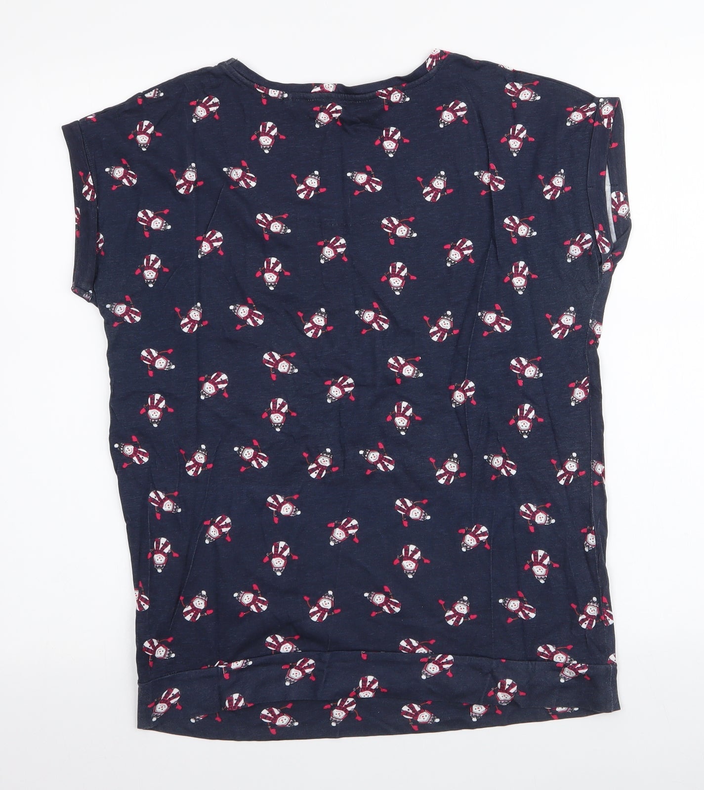 Womens UK Size 12 Red Herring Blue Jersey T-Shirt