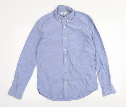 Mens UK Size S NEXT Blue  Button-Up Long Sleeve Casual Shirt