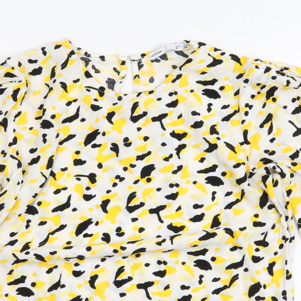 Womens UK Size S Lefties Yellow Basic Blouse