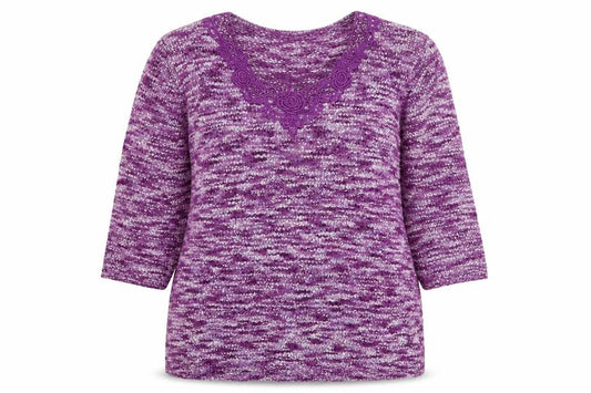 Womens UK Size M BM Collection Purple Pullover Jumper