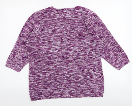 Womens UK Size M BM Collection Purple Pullover Jumper