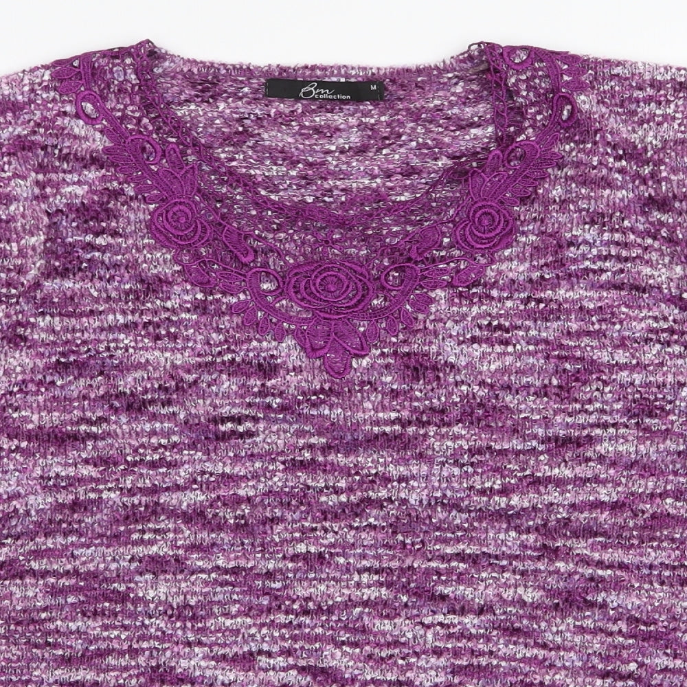 Womens UK Size M BM Collection Purple Pullover Jumper