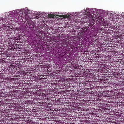 Womens UK Size M BM Collection Purple Pullover Jumper