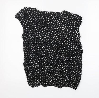 George Womens Multicoloured Floral Viscose Basic Blouse Size 10 Boat Neck