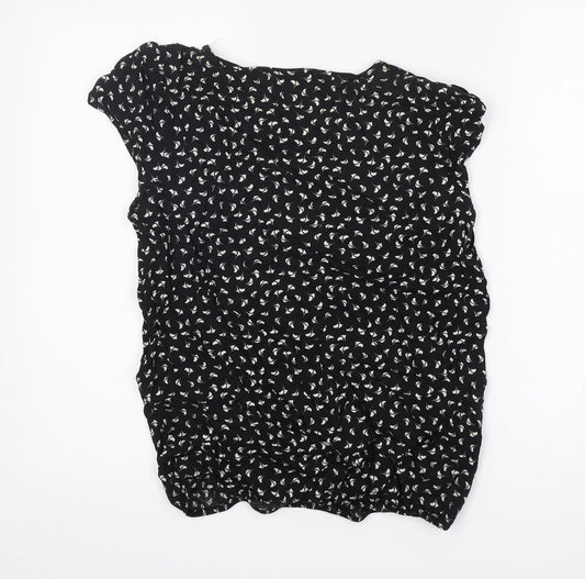 George Womens Multicoloured Floral Viscose Basic Blouse Size 10 Boat Neck