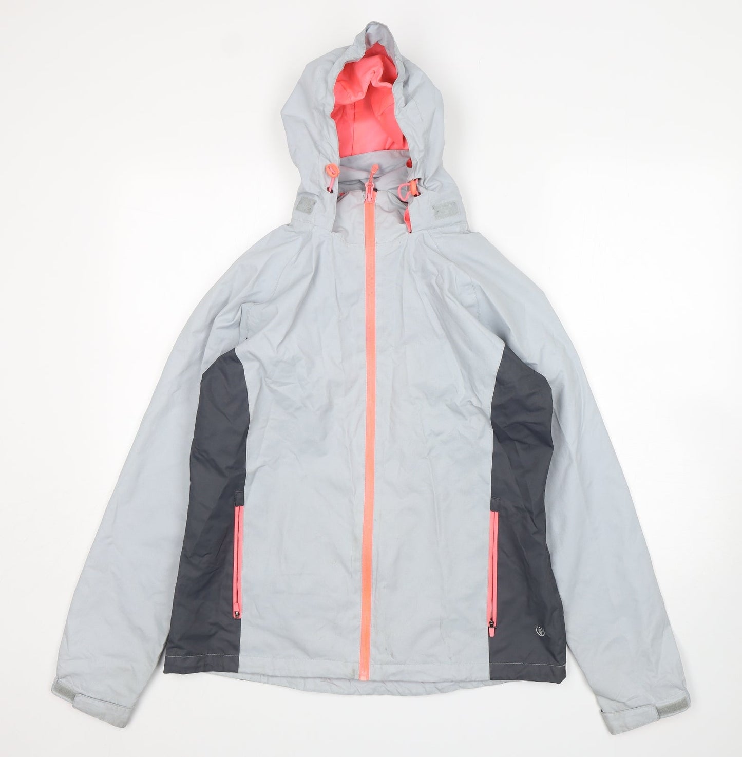 Womens UK Size 12 Dunnes Stores Grey Rain Coat