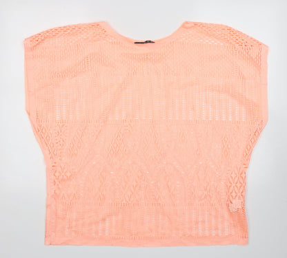 Womens UK Size M Atmosphere Pink Basic T-Shirt