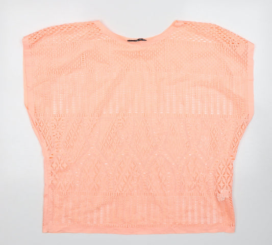 Womens UK Size M Atmosphere Pink Basic T-Shirt