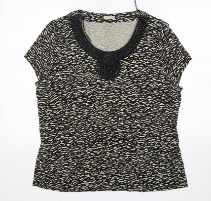Womens UK Size XL Planet Multicoloured Basic T-Shirt